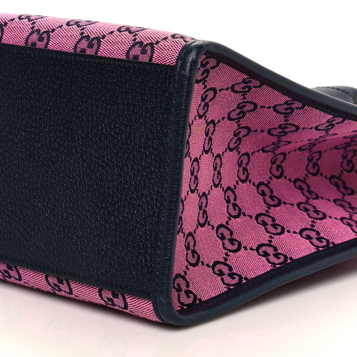 Monogram Multicolor Textured Dollar Calfskin Small Retro Interlocking G Tote Bag Pink Blue