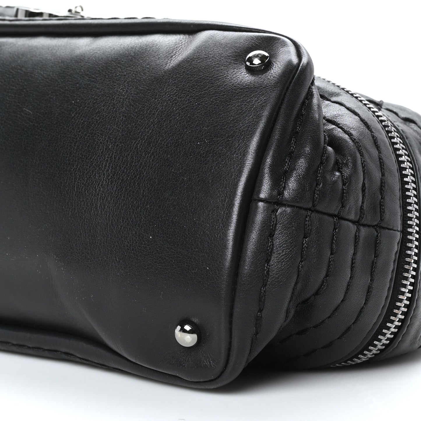 Lambskin Expandable Tote Black