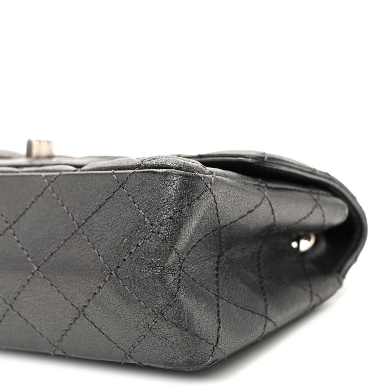 Chanel Goatskin Quilted 2.55 Reissue Mini Flap  Dark Silver 10 of 10