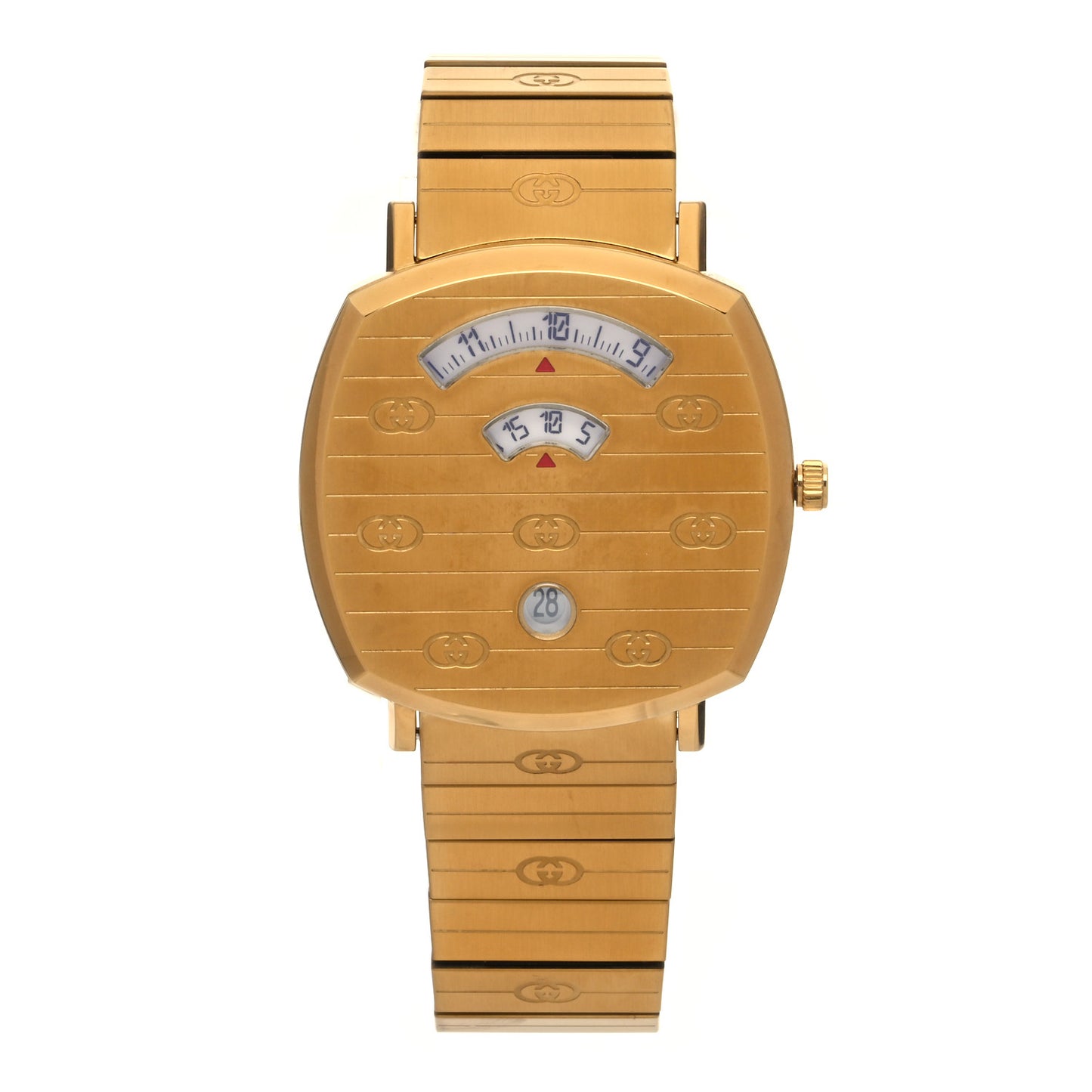 Stainless Steel 38mm Grip Quartz Watch Gold