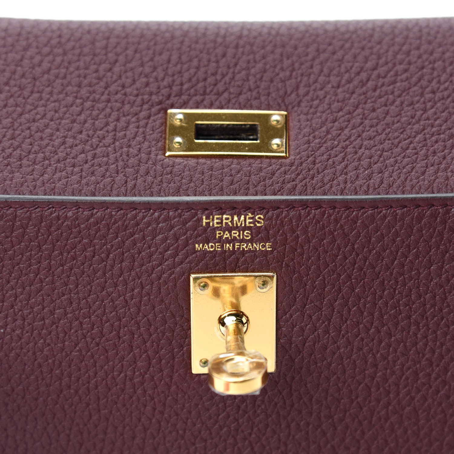 Hermes Togo Kelly Retourne 25 Bordeaux 8 of 11