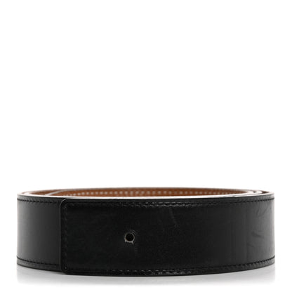 Hermes Box Togo Reversible 32mm Belt Strap 85 34 Black Gold 1 of 6