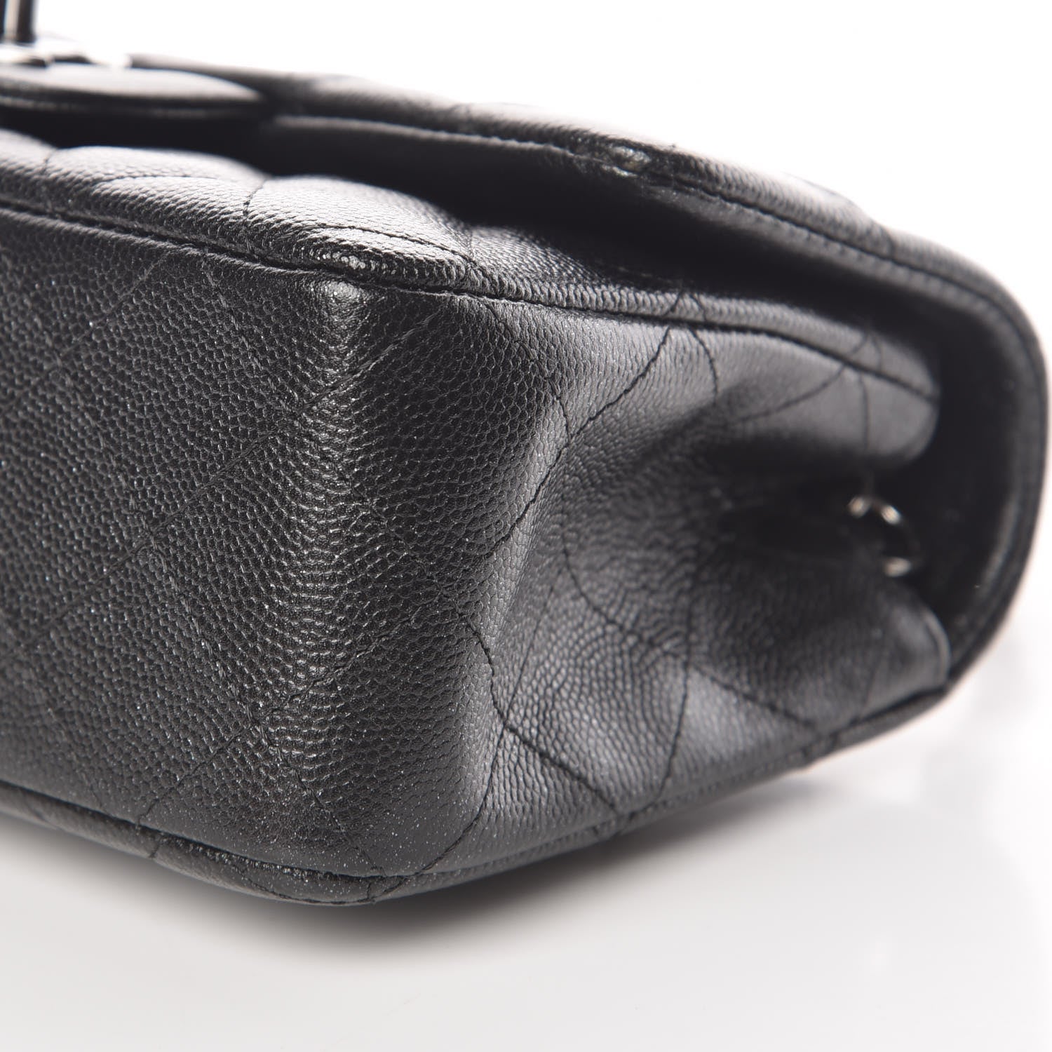 Chanel Iridescent Caviar Quilted Mini Rectangular Flap Black 9 of 10