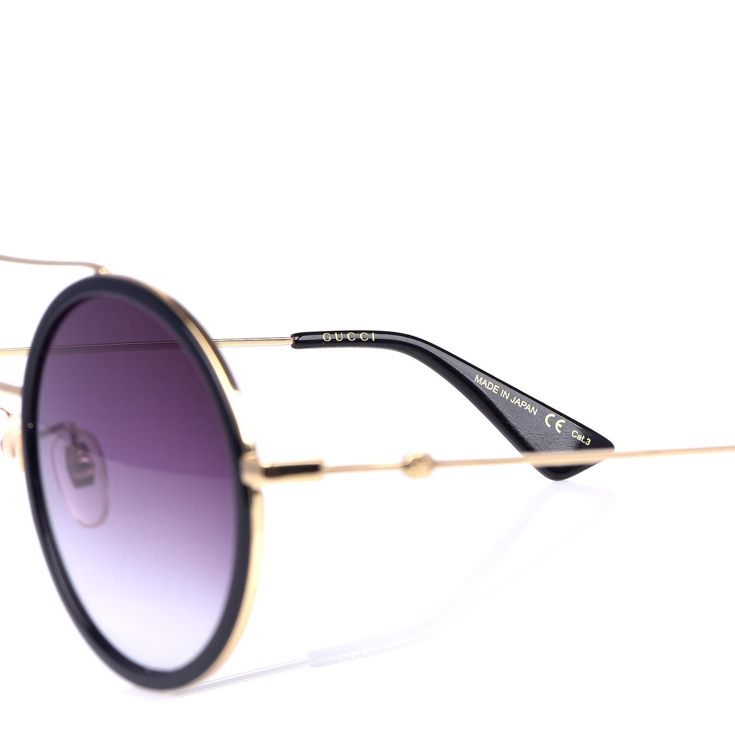 Round Frame Sunglasses GG0061S Black