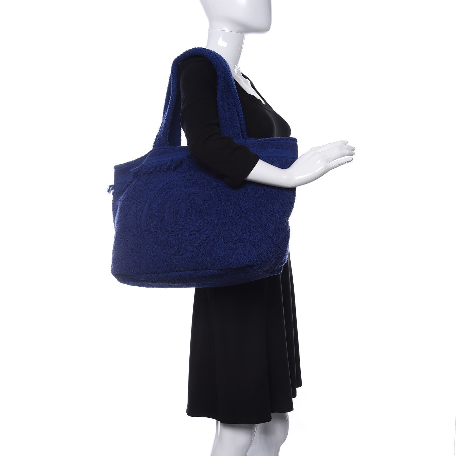 Chanel Terry Cotton CC Beach Tote Towel Set Blue 2 of 11