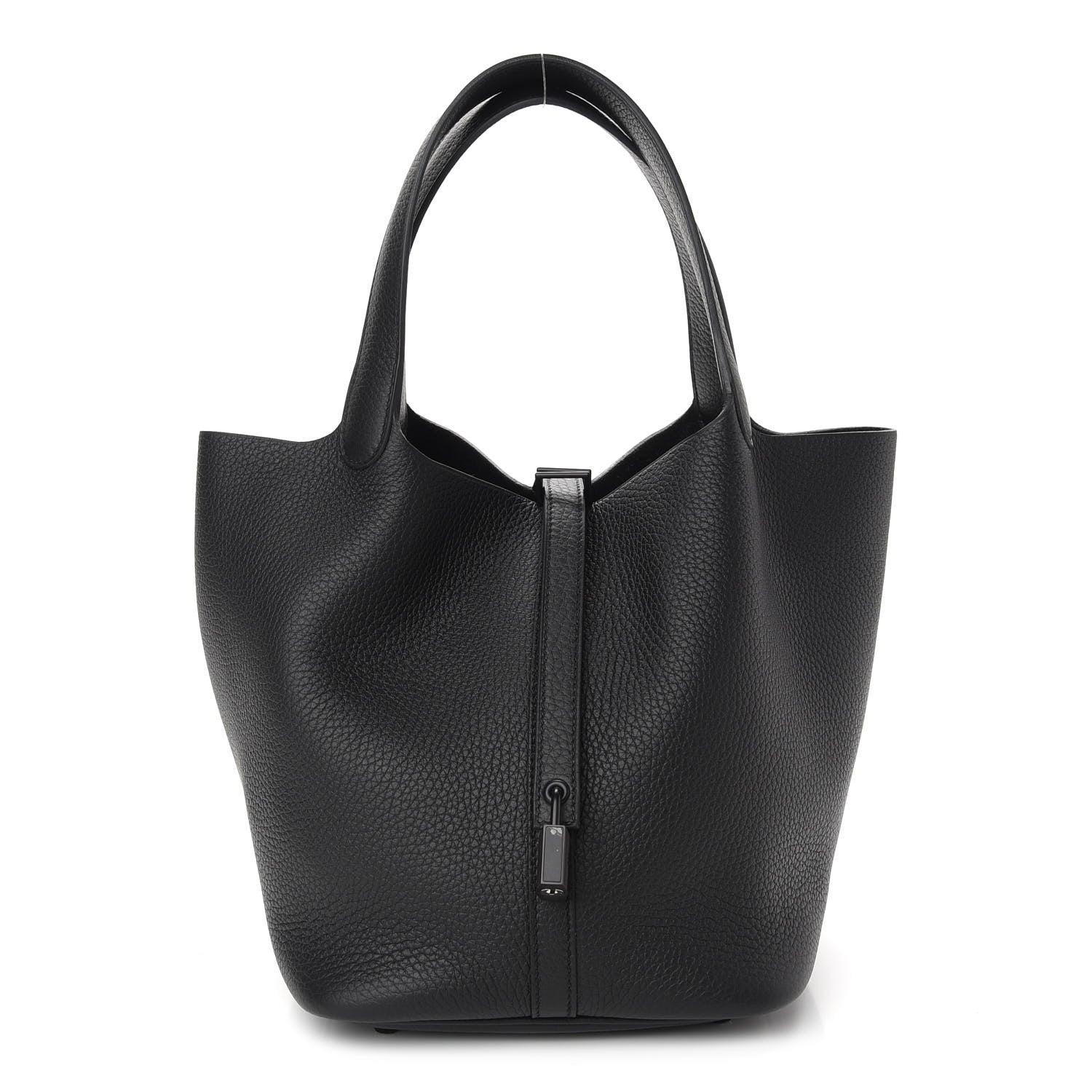 Hermes Taurillon Clemence Monochrome Picotin Lock 22 MM Black 1 of 8