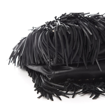 Prada Nappa Fringe Tote Black 6 of 7