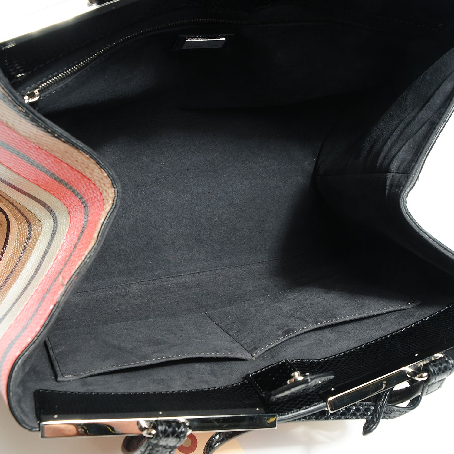 Fendi Ayers Printed Large 3Jours Tote Black Multicolor 5 of 10