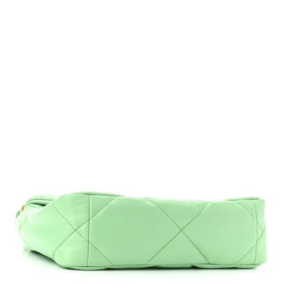 Chanel Goatskin Quilted Medium Chanel 19 Flap Light Green 4 of 11