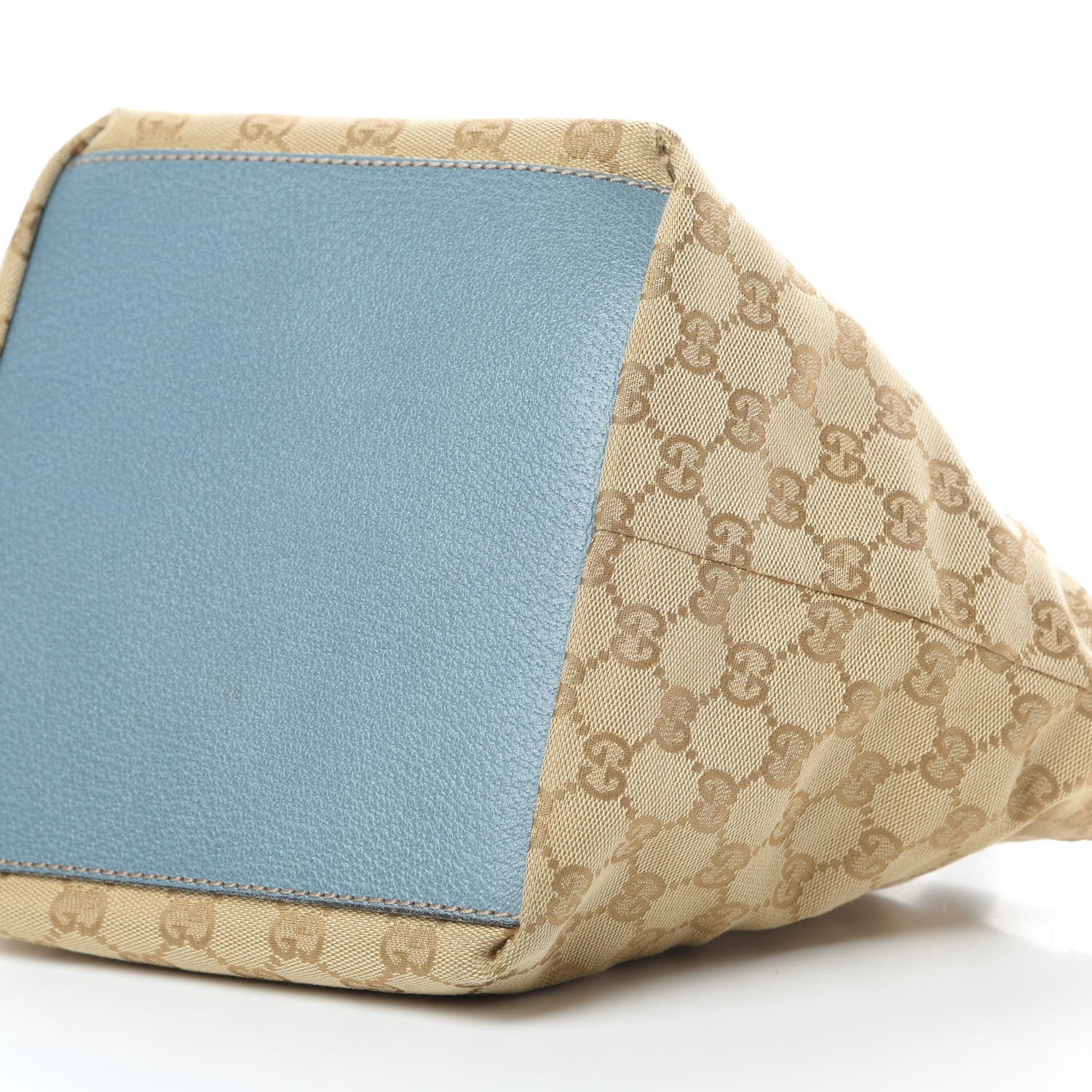 Gucci GG Monogram Small Web Handle Bucket Tote Blue 10 of 15