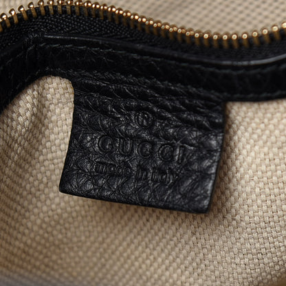 Gucci Pebbled Calfskin Medium Soho Shoulder Bag Black 7 of 10