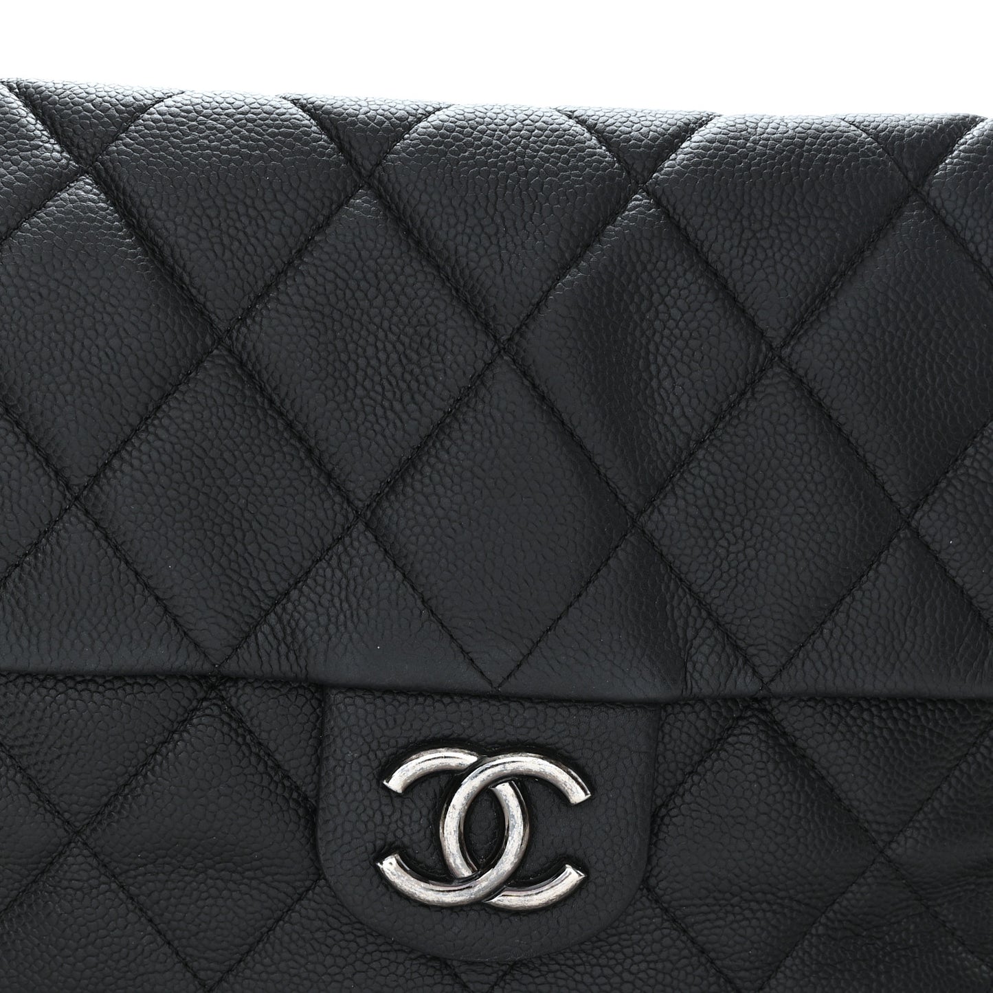 Caviar Quilted Coco Casual Flap Black