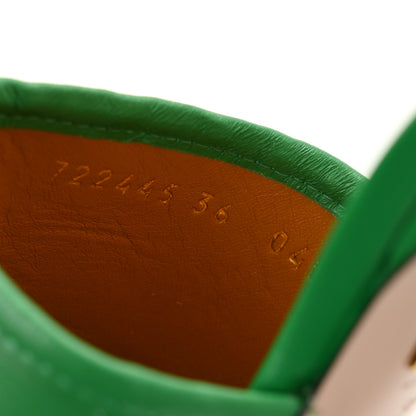 Gucci X ADIDAS Nappa Charlotte Suede Monogram Jumbo GG Trefoil 75mm Slide Sandals 36 New Shamarock Ivoire 8 of 10