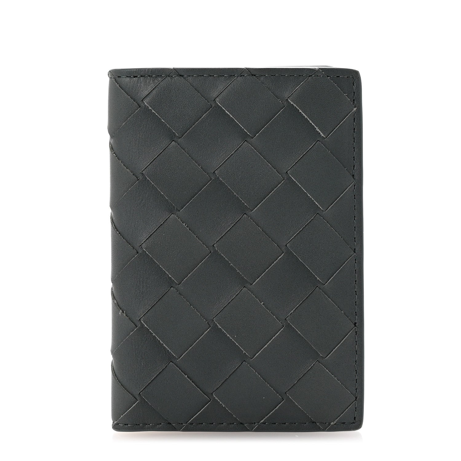 Bottega Veneta Nappa Maxi Intrecciato Bi-Fold Card Holder Thunder 1 of 6