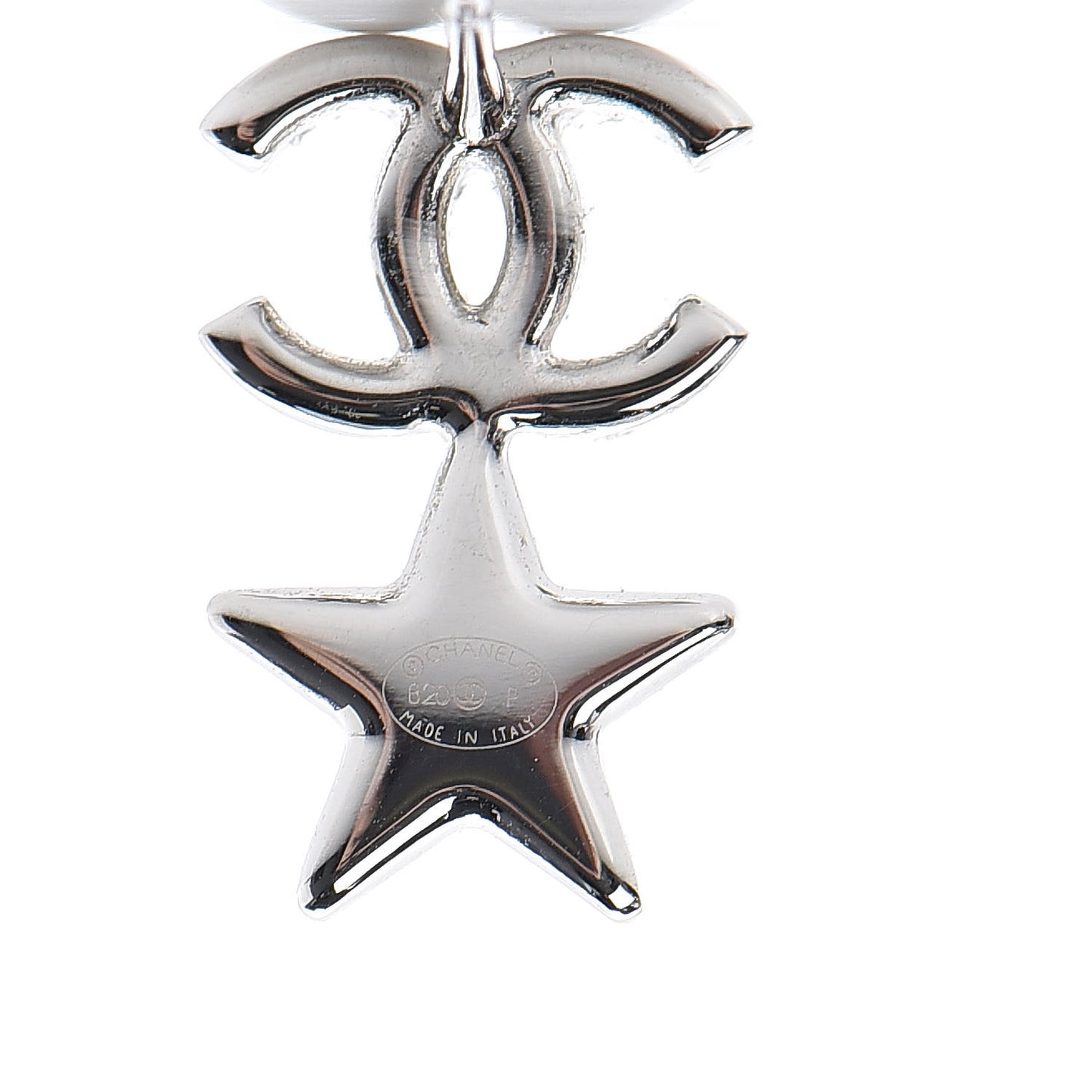Crystal CC Star Earrings Silver