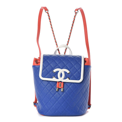 Chanel Caviar Quilted Filigree Backpack Blue 1 of 10