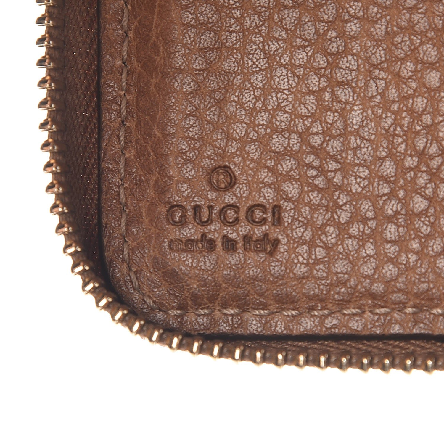 Gucci Guccissima Bamboo Tassel Zip Around Wallet Natural Brown 7 of 8