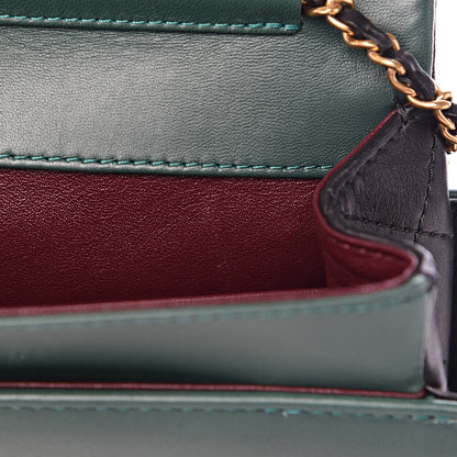 Chanel Calfskin Quilted Brasserie Gabrielle Menu CC Clutch Green 8 of 12