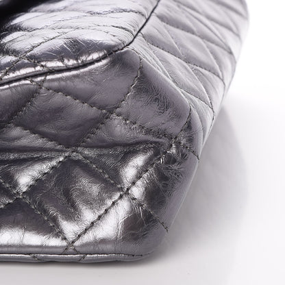 Chanel Metallic Aged Calfskin Quilted 2.55 Reissue 227 Flap Dark Silver 9 of 10