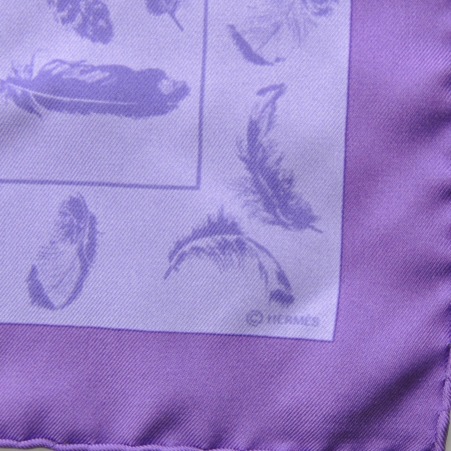 Silk Plumes Pocket Square Scarf Purple