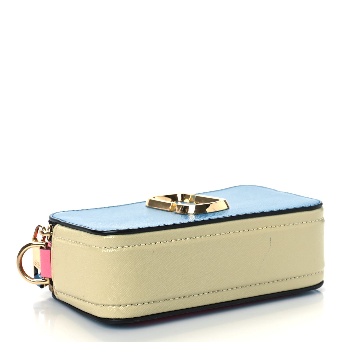 Saffiano Small Snapshot Camera Bag Blue Multicolor