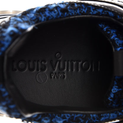Louis Vuitton Calfskin Tweed Run Away Sneakers 37.5 Blue 7 of 8