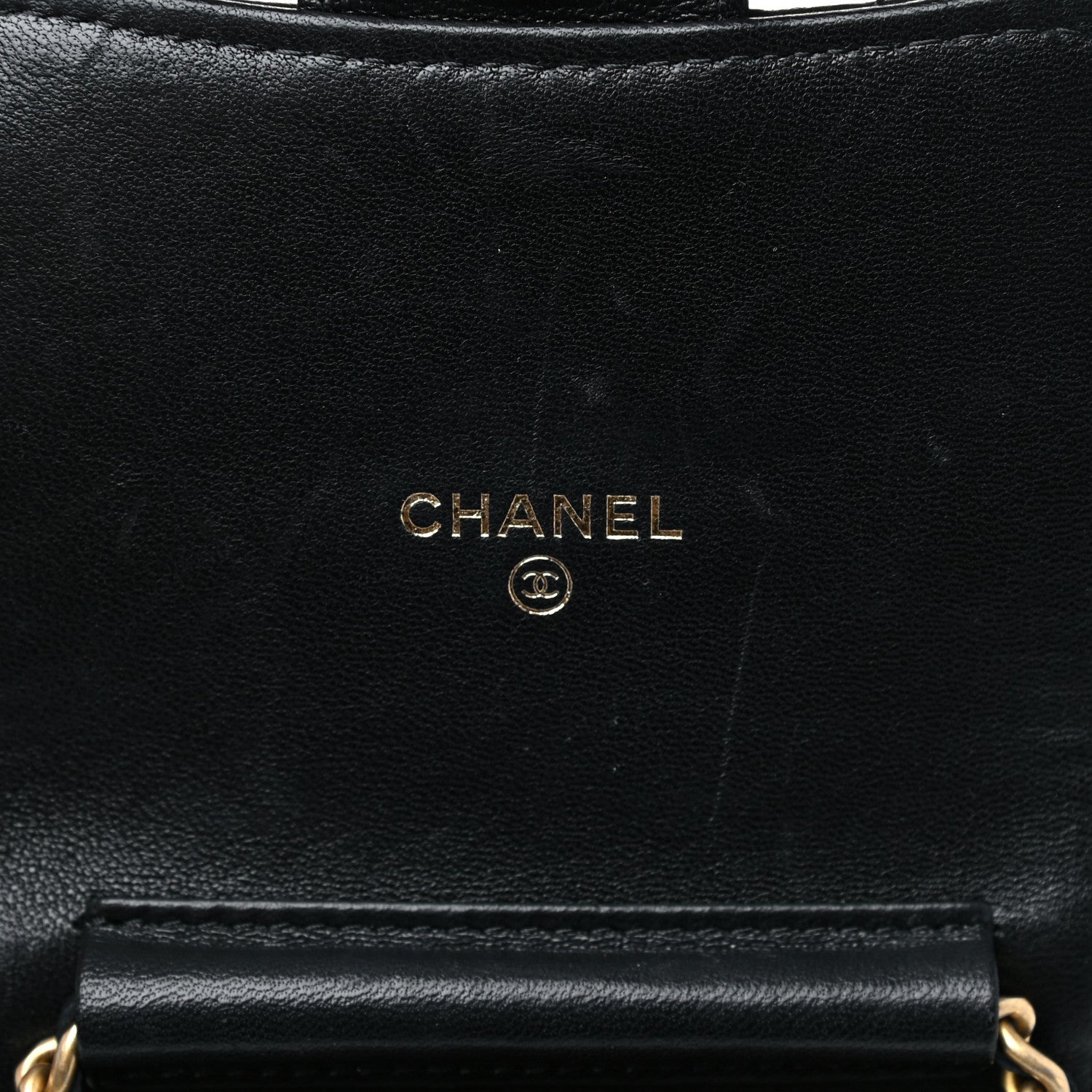Chanel Lambskin Quilted Lucky Charm Phone Holder Black 5 of 11