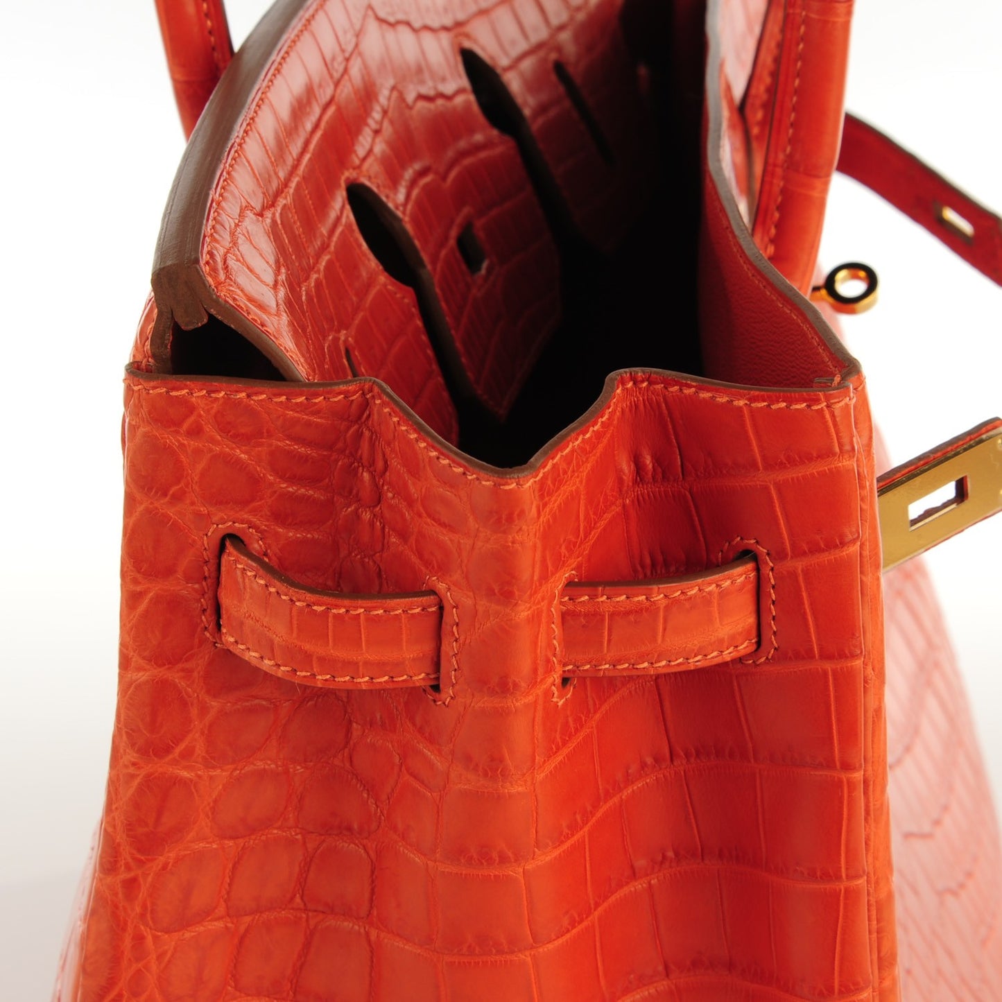 Matte Niloticus Crocodile Birkin 35 Orange