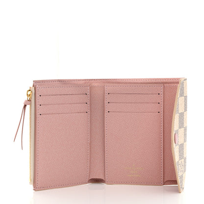 Louis Vuitton Damier Azur Victorine Wallet Rose Ballerine 5 of 6