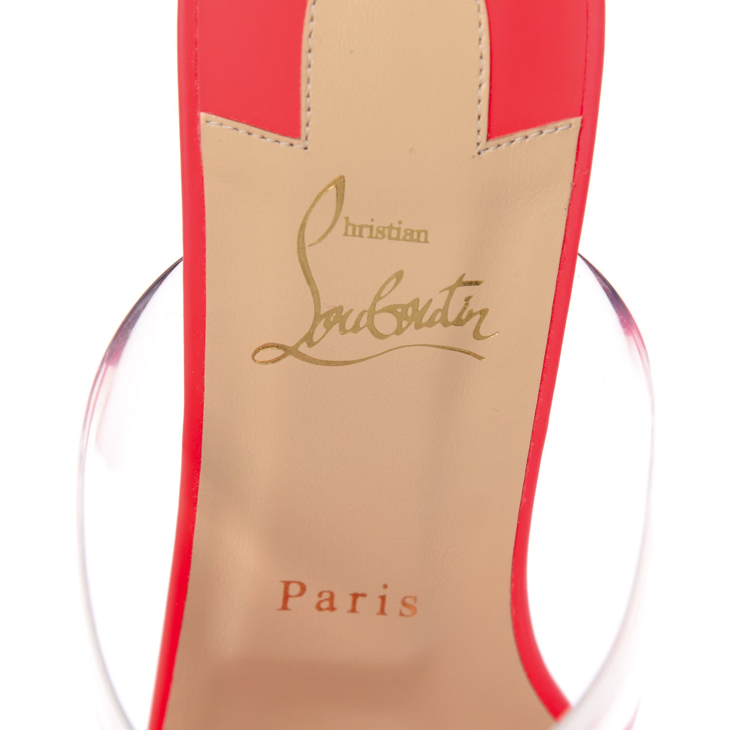 Christian Louboutin Matt Patent PVC Just Nodo 85 Slide Sandals 41 Fluo 6 of 8