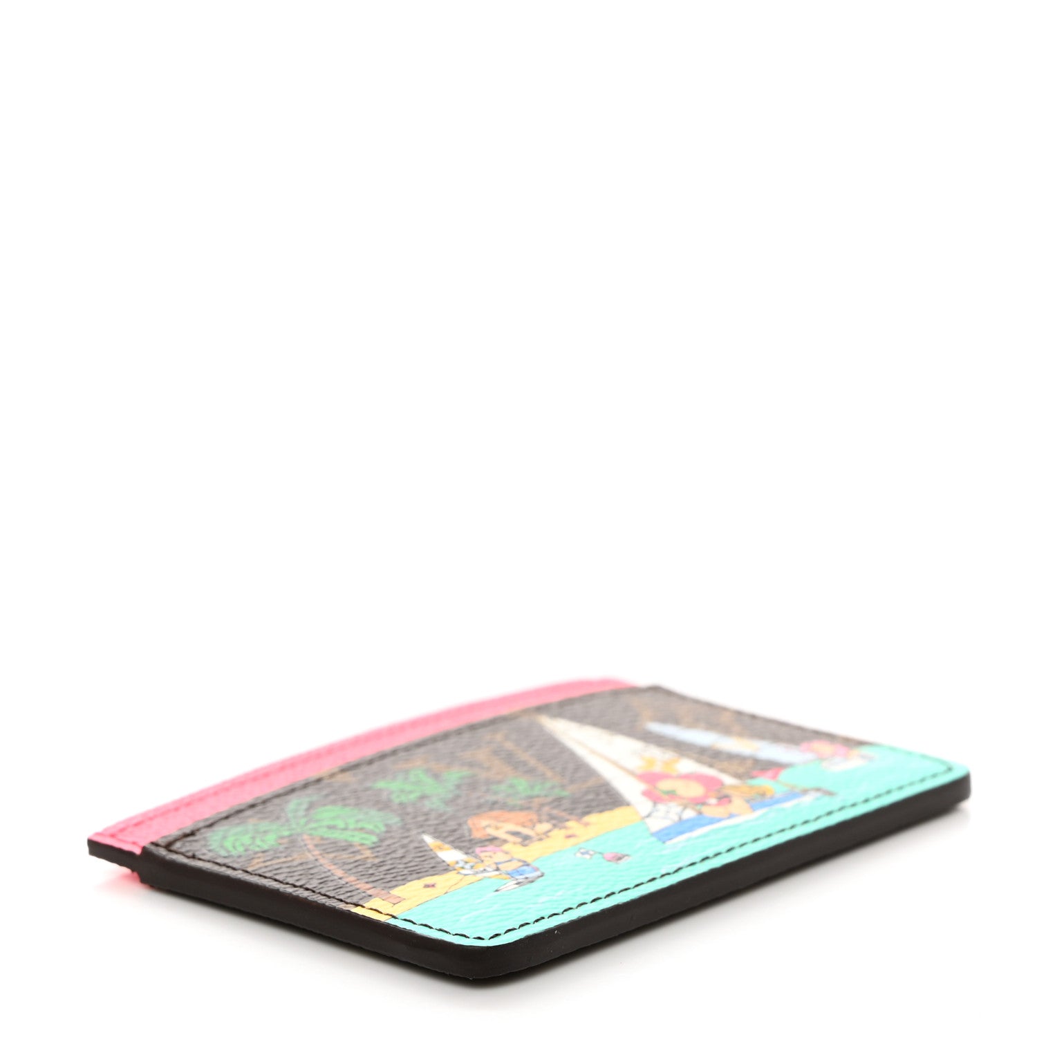 Louis Vuitton Monogram 2023 Christmas Animation Sailing Vivienne Cardholder Dragonfruit Pink 4 of 11