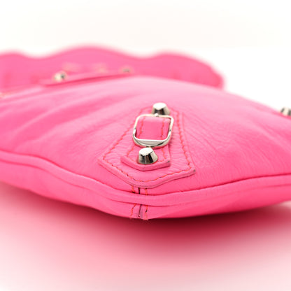 Balenciaga Agneau Silver Hardware Phone Holder Bag Rose Fluo 9 of 12
