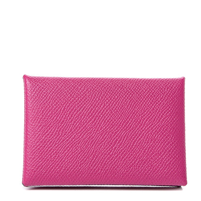 Hermes Epsom Calvi Card Case Rose Pourpre 1 of 5