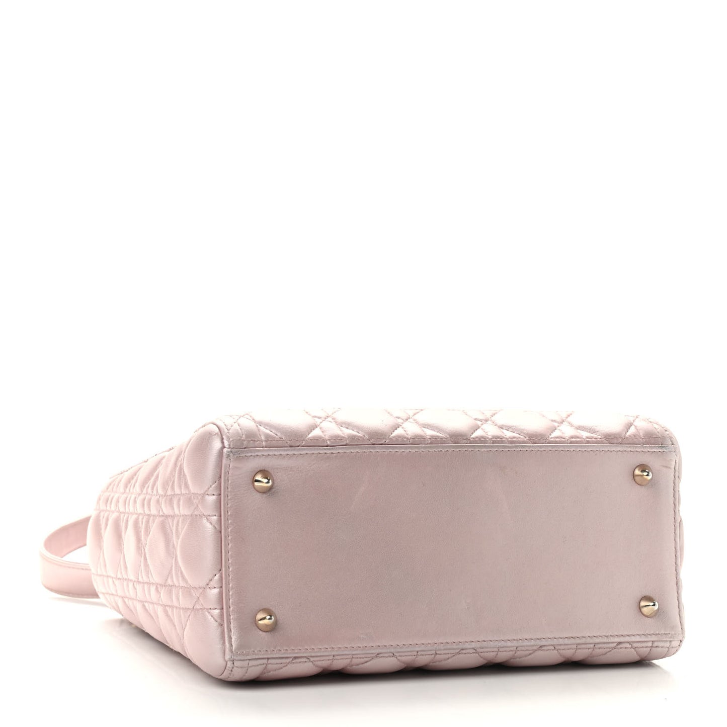 Pearly Lambskin Cannage Medium Lady Dior Lotus