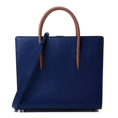 Christian Louboutin Calfskin Patent Spiked Medium Paloma Blue 1 of 4