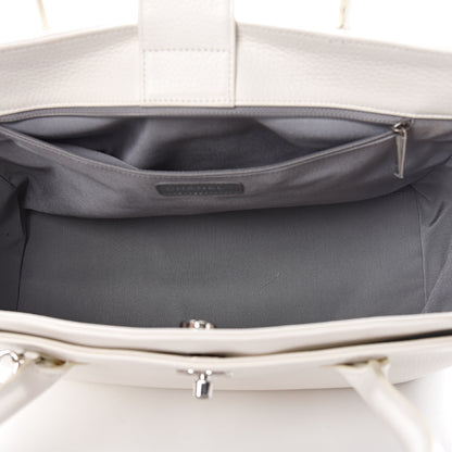 Chanel Calfskin Cerf Executive Shopper Tote White 6 of 18