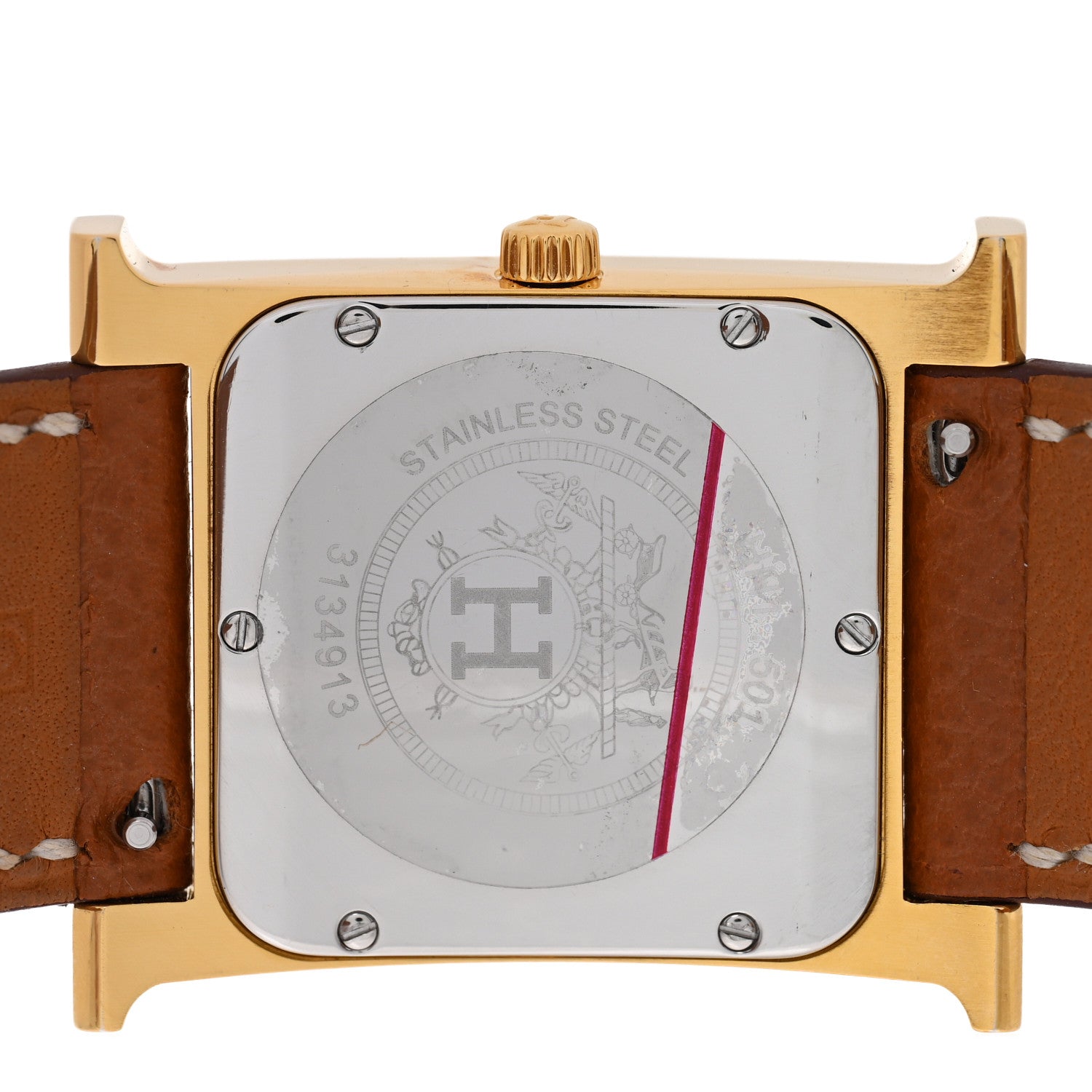 Hermes Stainless Steel Epsom 26mm Heure H Hour Quartz Watch Gold 4 of 4