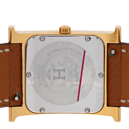 Hermes Stainless Steel Epsom 26mm Heure H Hour Quartz Watch Gold 4 of 4
