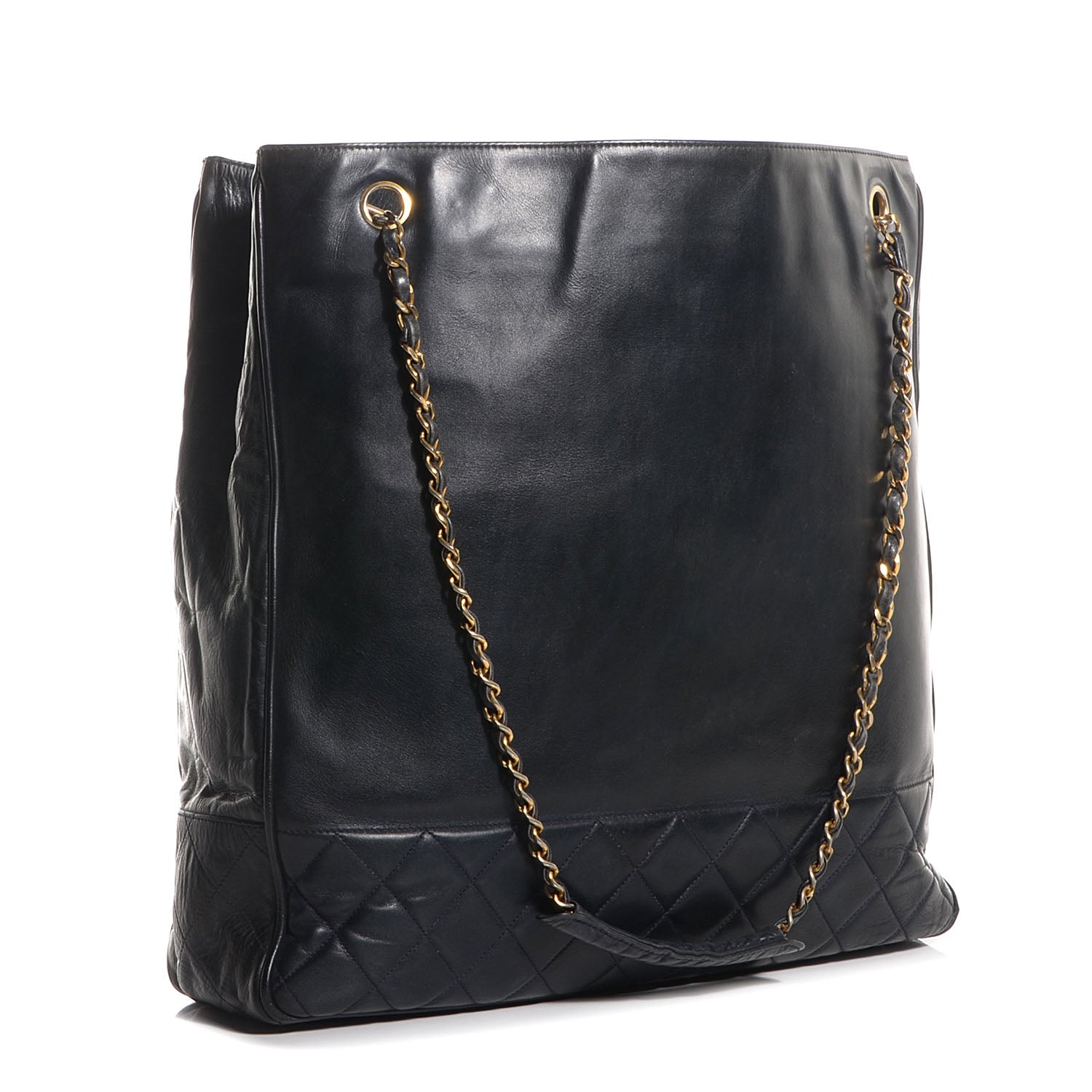 Chanel Lambskin Shopping Tote Black 3 of 8