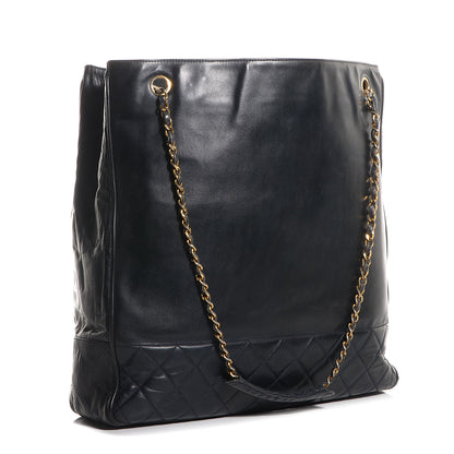 Chanel Lambskin Shopping Tote Black 3 of 8
