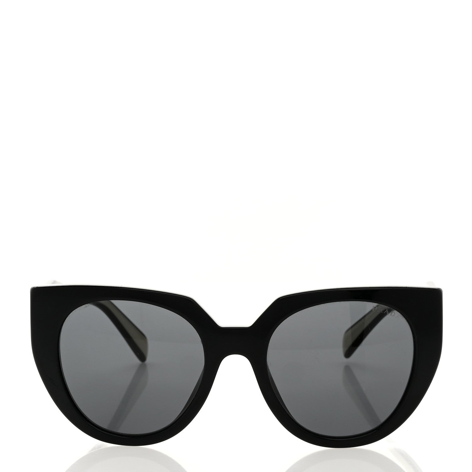 Prada Acetate Sunglasses SPR 14W Black White 2 of 6