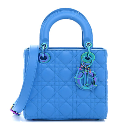 Christian Dior Lambskin Cannage Small Lady Dior Bright Blue 1 of 10