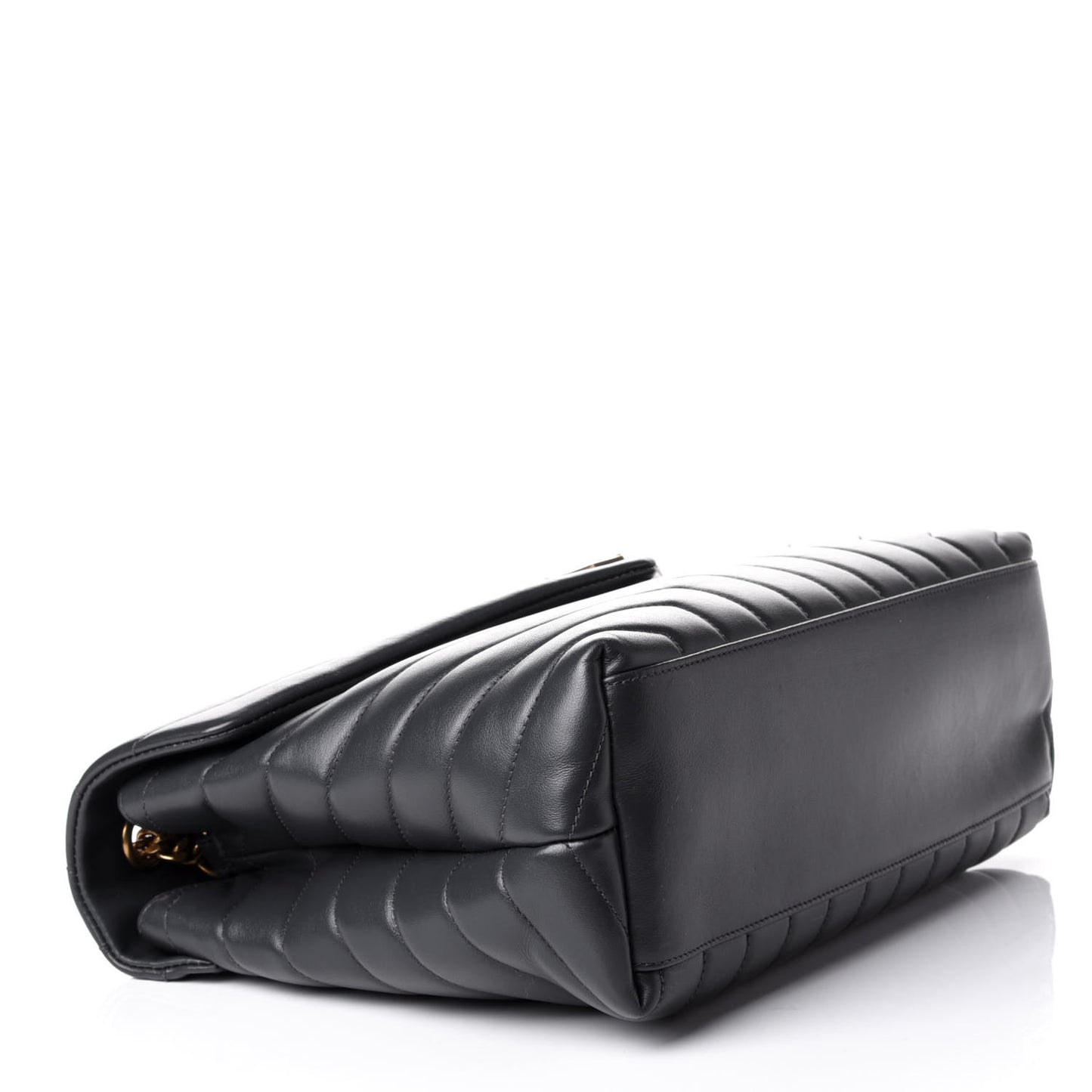 Calfskin Y Quilted Monogram Medium Loulou Chain Satchel Smog
