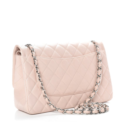 Chanel Caviar Quilted Jumbo Double Flap Pink 2 of 13