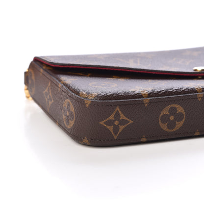 Louis Vuitton Monogram Pochette Felicie Chain Wallet Fuchsia 9 of 11