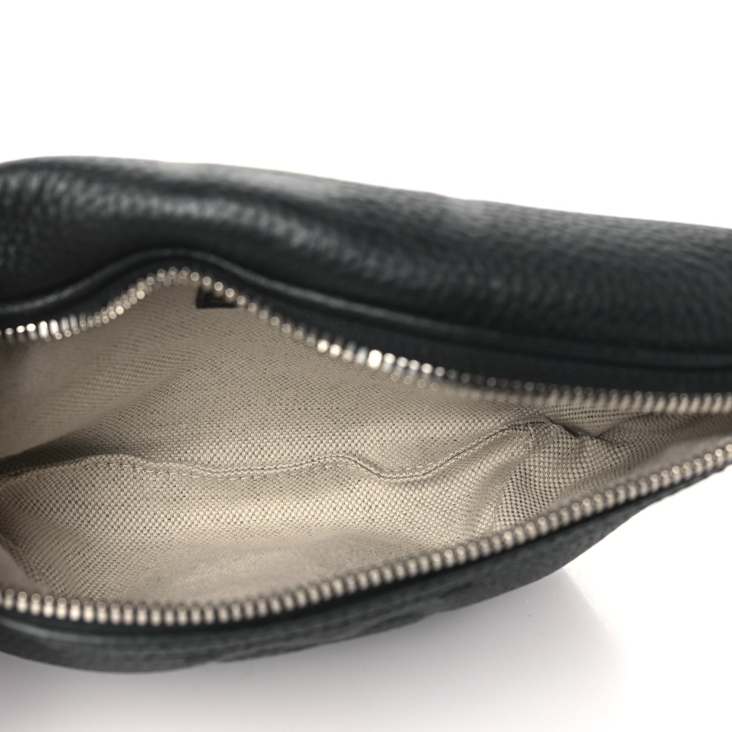 Piuma Calfskin Jumbo GG Embossed Small Belt Bag Black