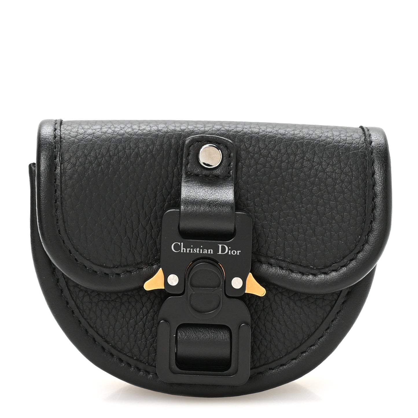 Grained Calfskin Nano Gallop Pouch Black