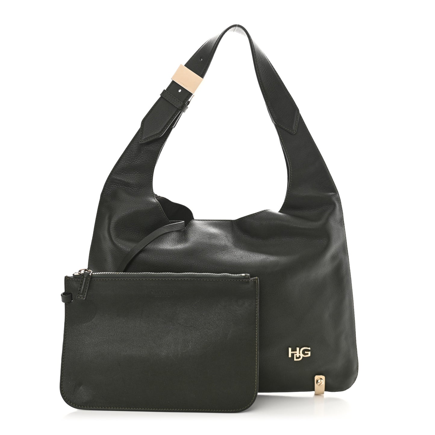 Calfskin HDG Small Hobo Dark Green