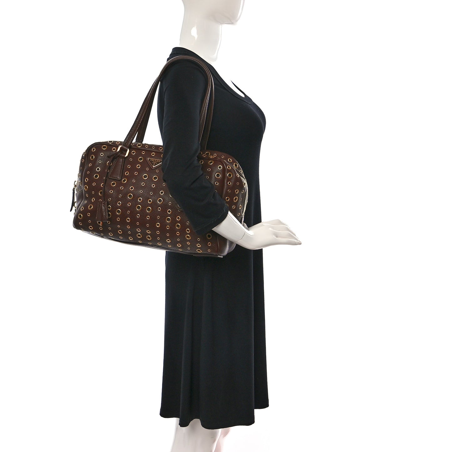 Vitello Daino Grommet Satchel Bruciato