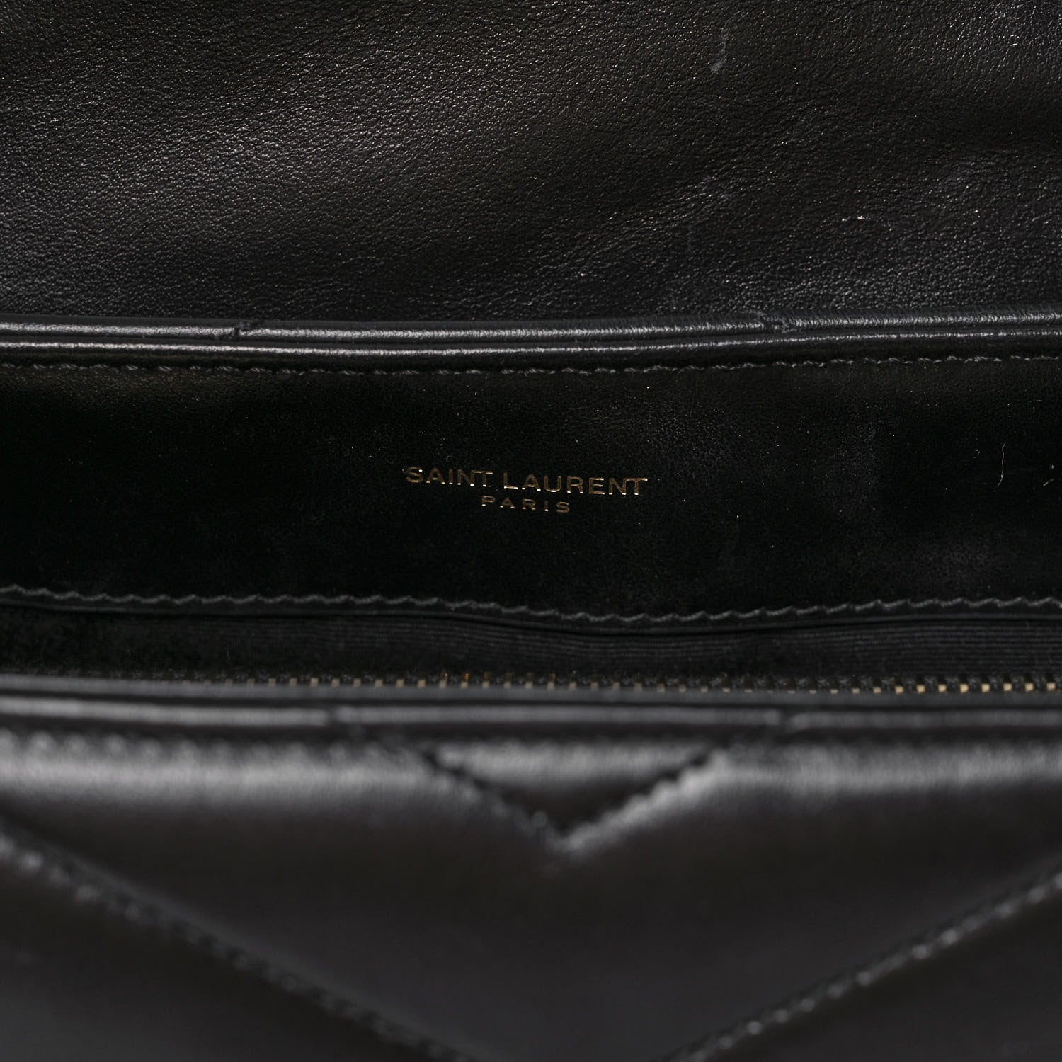 Saint Laurent Calfskin Y Quilted Monogram Medium Loulou Chain Satchel Black 6 of 14